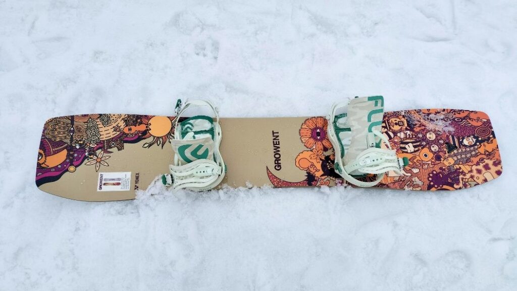 YONEXグロウエントのバインディングを取り付けた後の写真