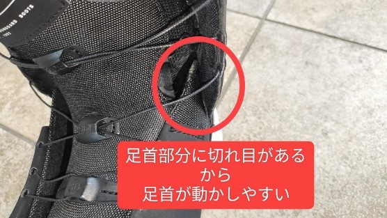 ラッソプロワイドのアウターの切れ込みの写真