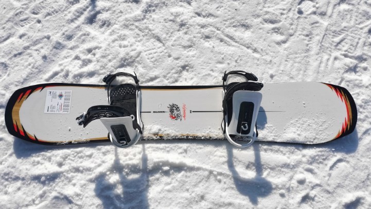 SALOMONスノーボードアサシンのボード全体の写真