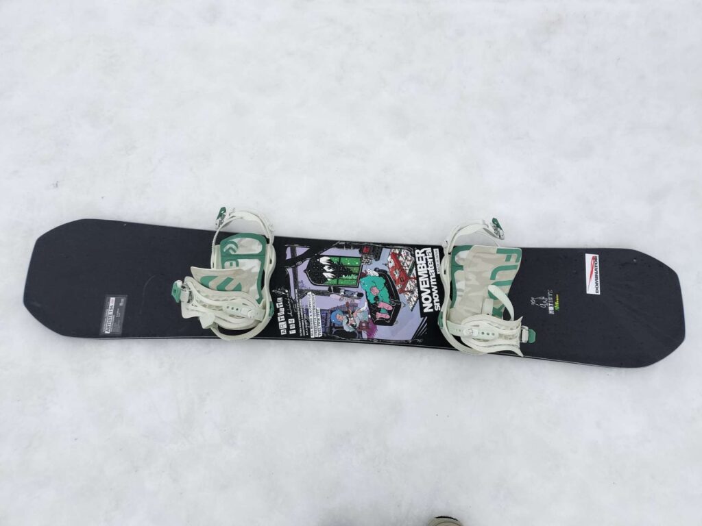 Novemberアーティストのバインディングを取り付けたボード全体の写真