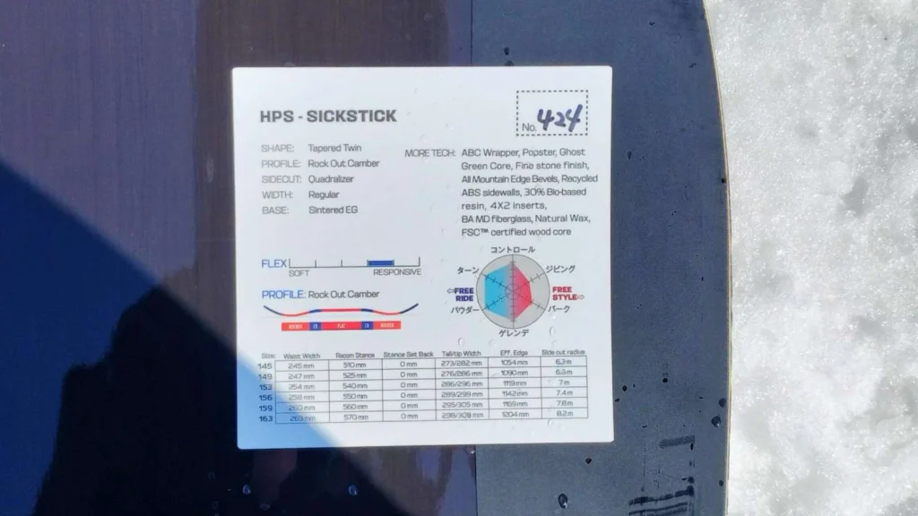 HPS-SICKSTICK(シックスティック)評価レビュー！SALOMONスノーボード