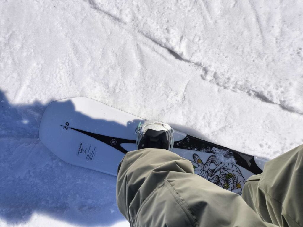 ライドゼロを履いて足元を撮影した写真