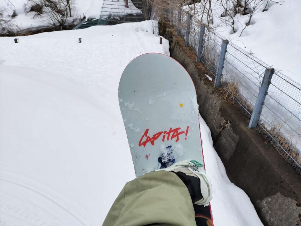 キャピタウルトラフィアーのリフトに乗りながら撮影したノーズの写真