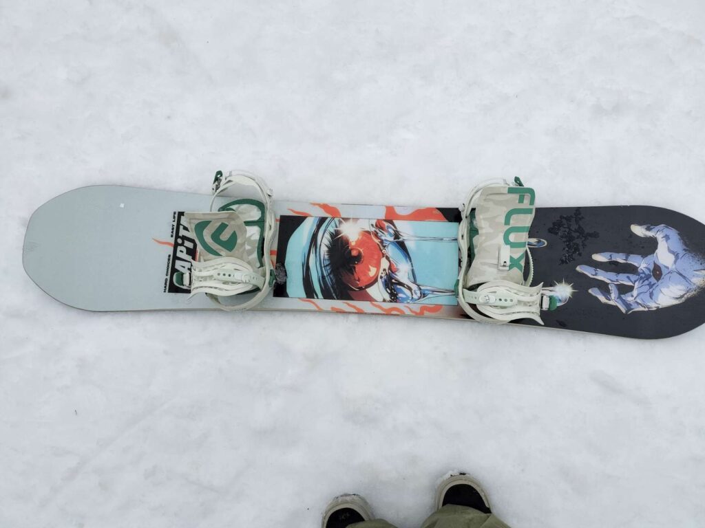 キャピタインドアサバイバルのグラフィックを映したボード全体の写真