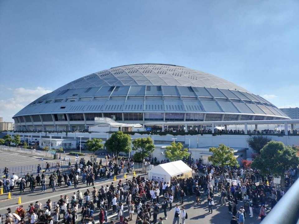 B'z LIVE-GYMが開催された名古屋バンテリンドームの風景写真