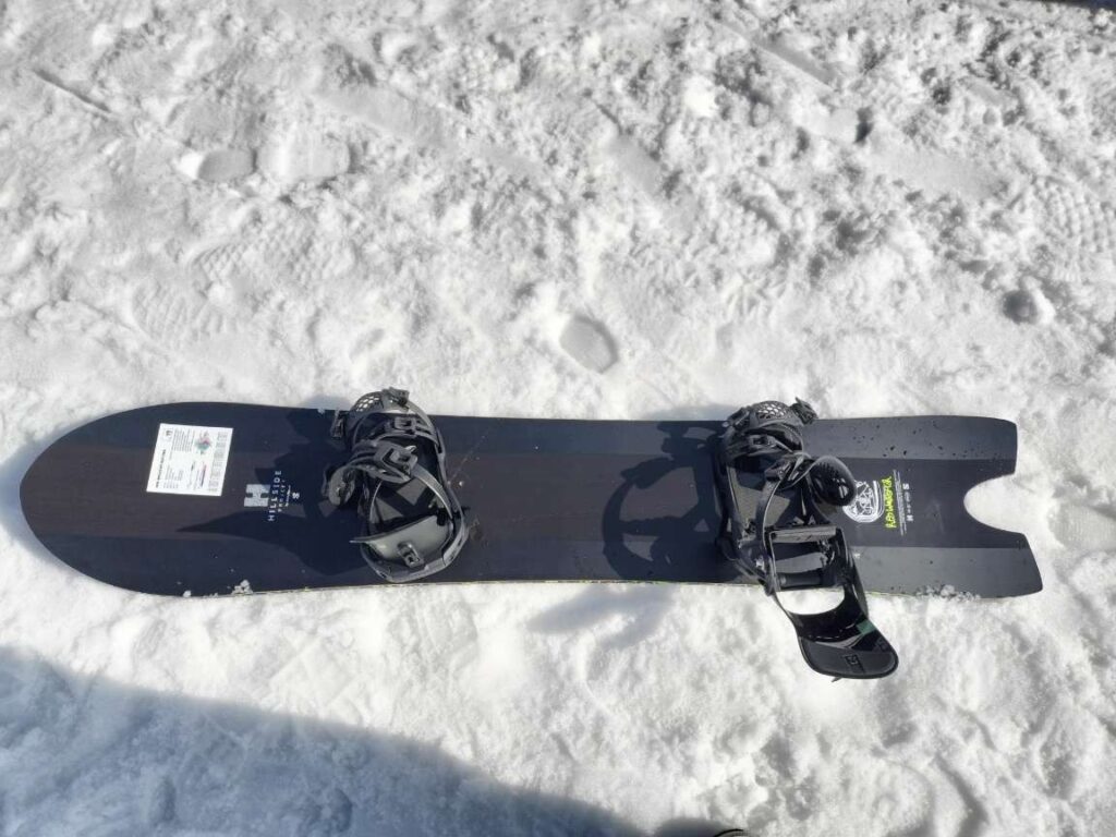 SALOMONのパウダーボードWOLLE NYVELT FISHのボード全体の写真