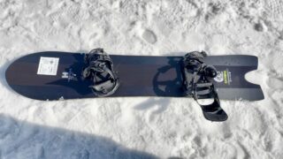 SALOMONのパウダーボードWOLLE NYVELT FISHのボード全体の写真