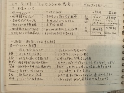 エッセンシャル思考のまとめ