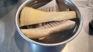 アク抜きしたタケノコ