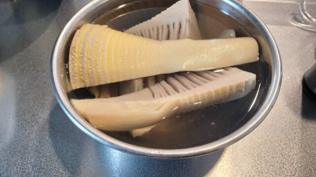 アク抜きしたタケノコ