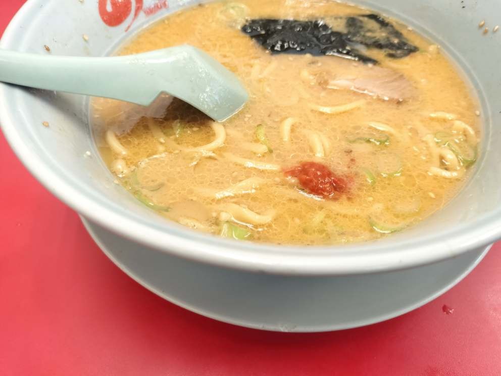 山岡家のラーメンと豆板醬